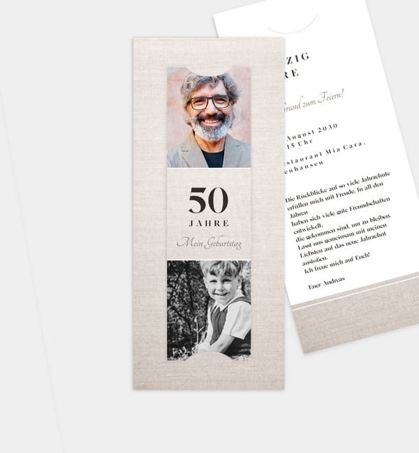Postkarte mit Fotostreifen
