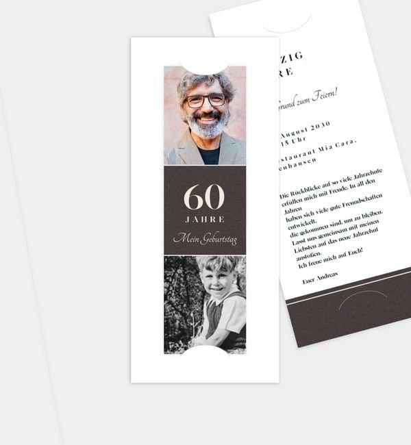 Postkarte mit Fotostreifen