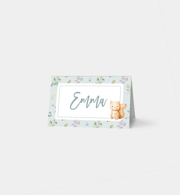 Tischklappkarte quer, horizontale Faltung