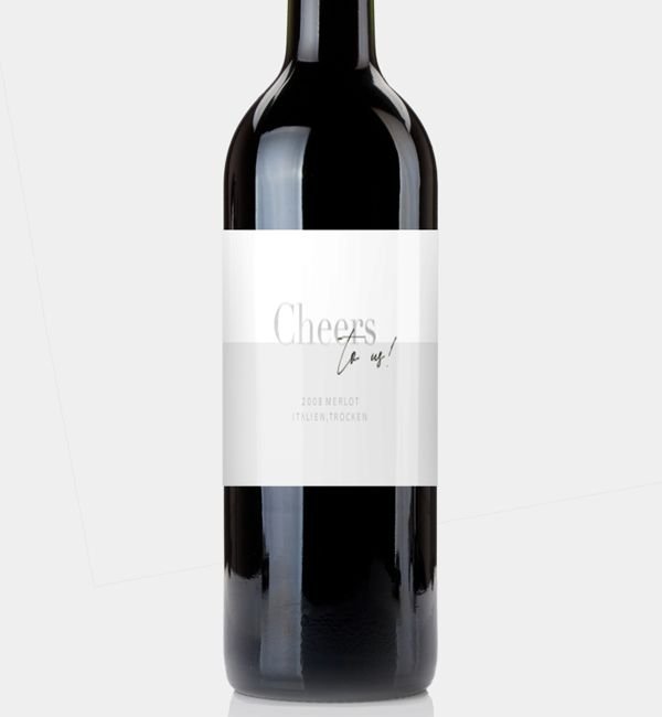 Flaschenetikett quer