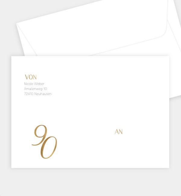 Briefumschlag gerade