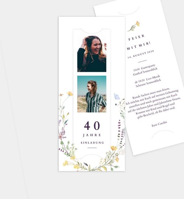 Postkarte mit Fotostreifen