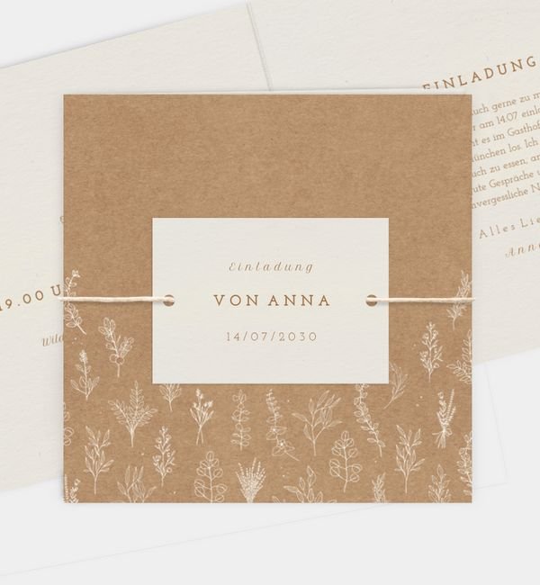 Klappkarte quadratisch, Anhänger groß