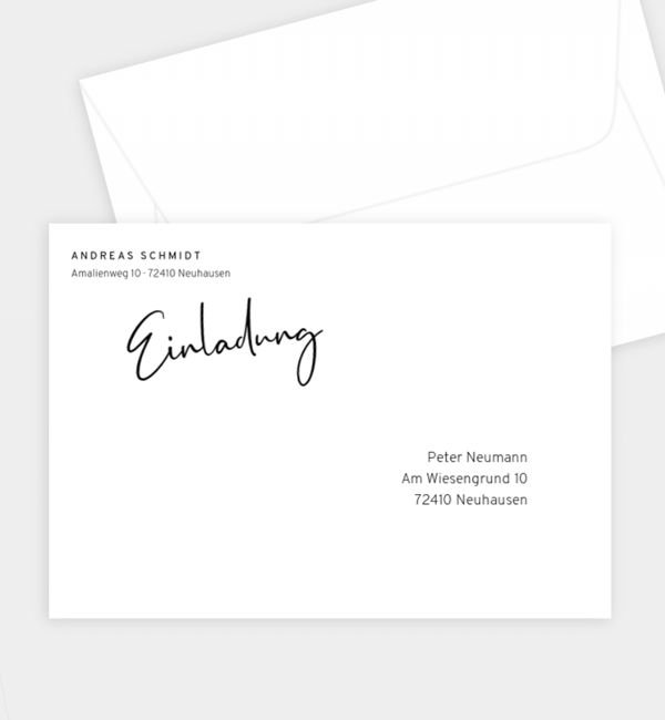 Briefumschlag gerade