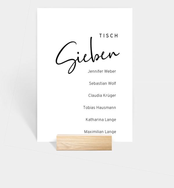 Gruppentischkarte