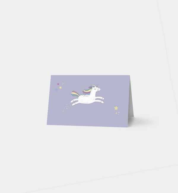 Tischklappkarte quer, horizontale Faltung