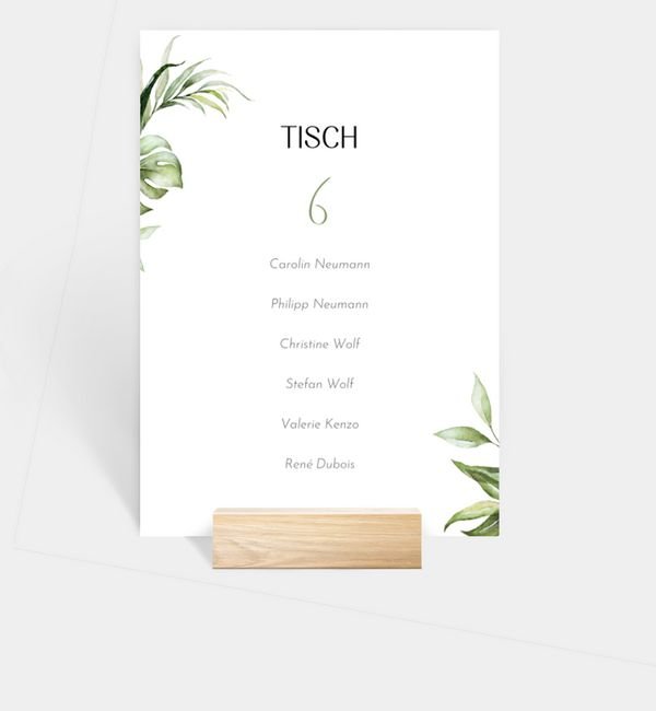 Gruppentischkarte