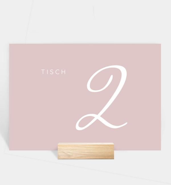 Tischnummern-Karte quer
