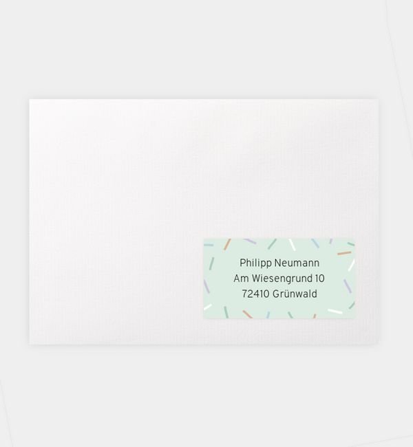 Empfängeraufkleber