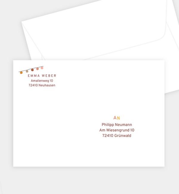 Briefumschlag gerade