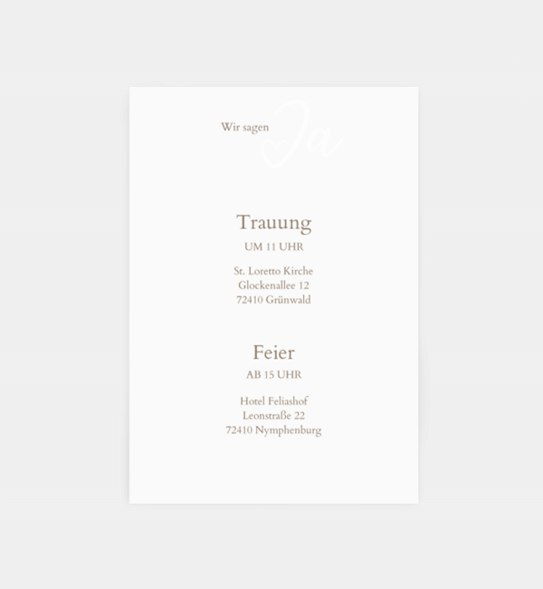 Ja · Mitten ins Herz