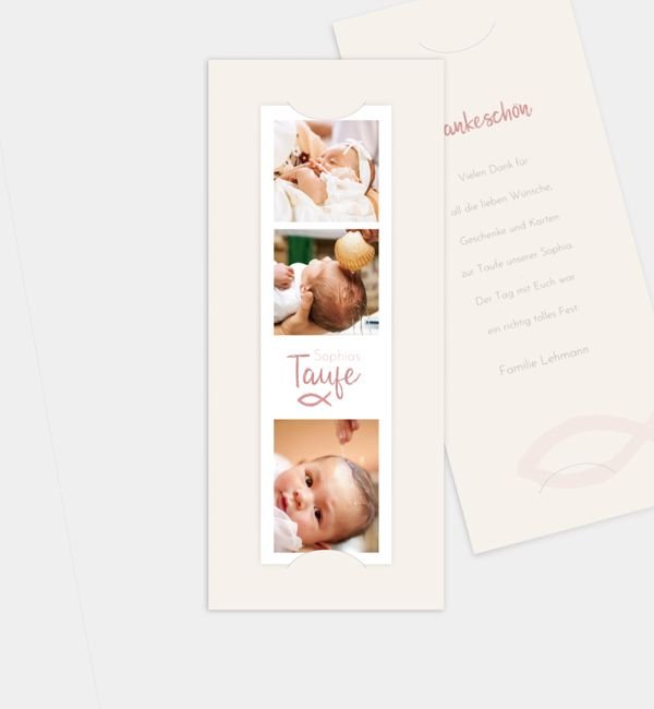 Postkarte mit Fotostreifen