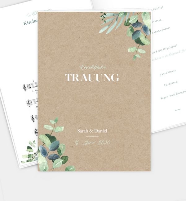 Klappkarte hoch mit Einleger 8-seitig