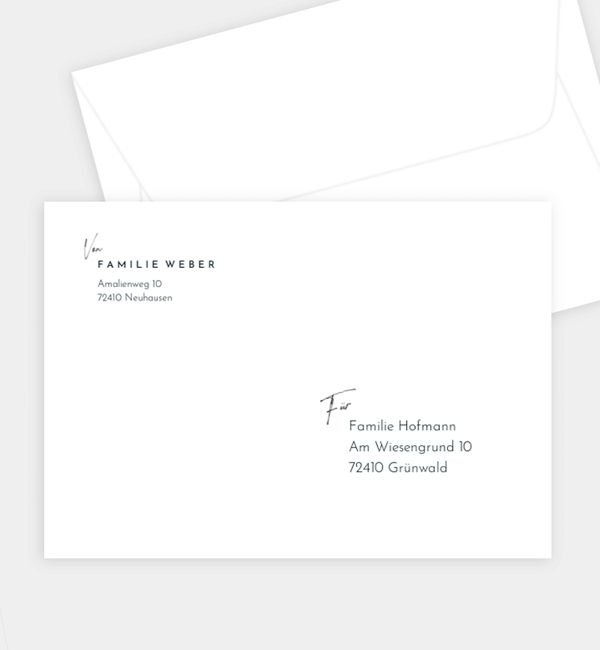 Briefumschlag gerade