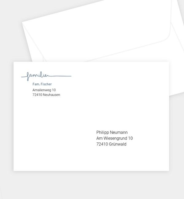 Briefumschlag gerade