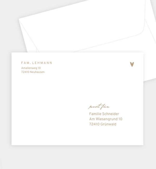 Briefumschlag gerade