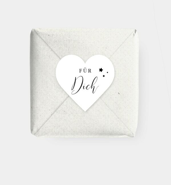 Geschenkaufkleber Herz