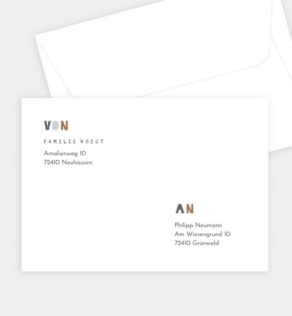 Briefumschlag gerade