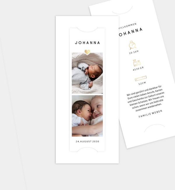 Postkarte mit Fotostreifen