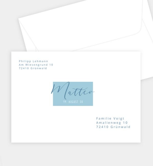 Briefumschlag gerade