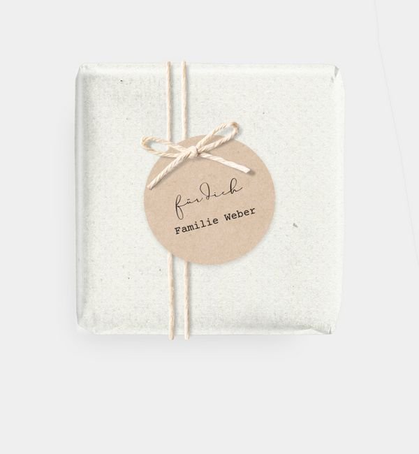 Geschenkanhänger rund