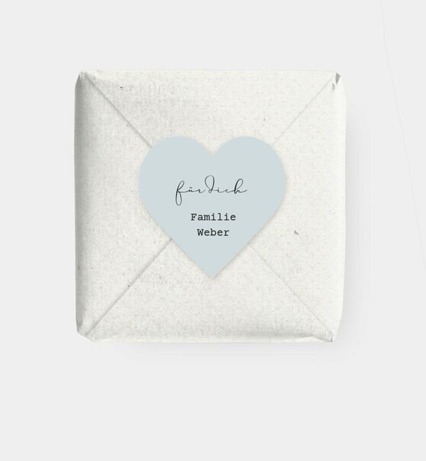 Geschenkaufkleber Herz