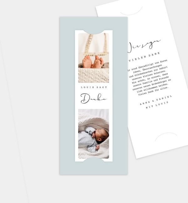 Postkarte mit Fotostreifen