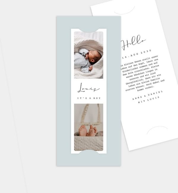 Postkarte mit Fotostreifen