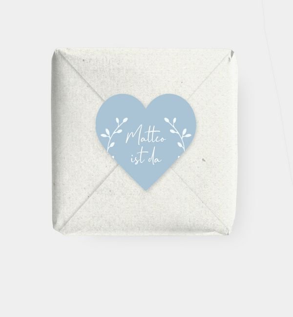 Geschenkaufkleber Herz