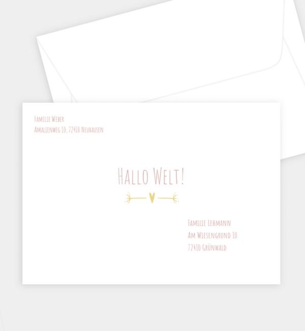 Briefumschlag gerade