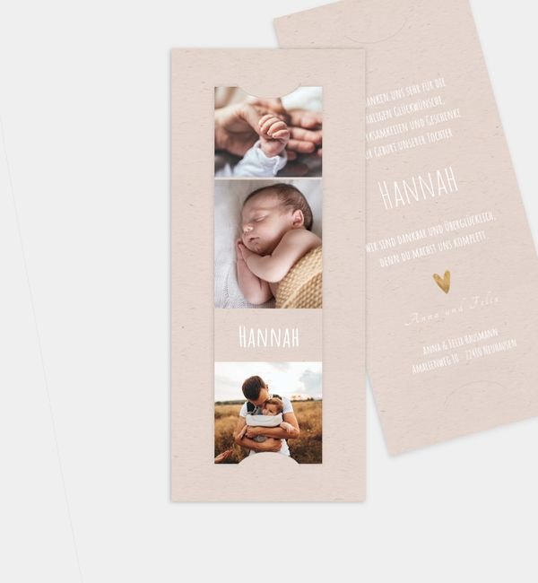 Postkarte mit Fotostreifen