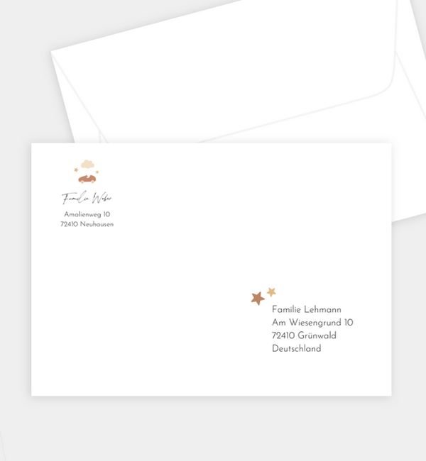 Briefumschlag gerade