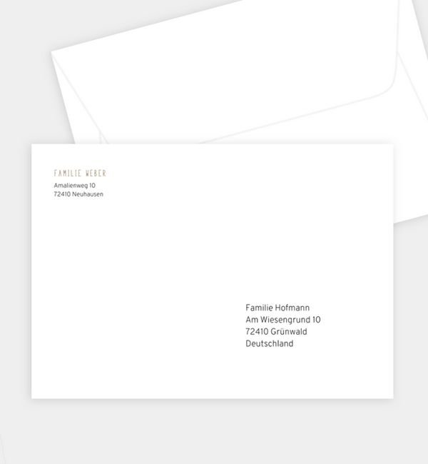 Briefumschlag gerade