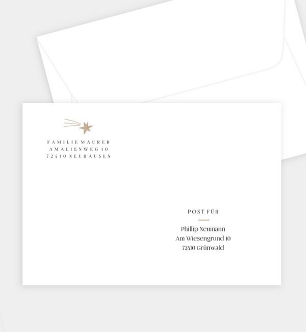 Briefumschlag gerade