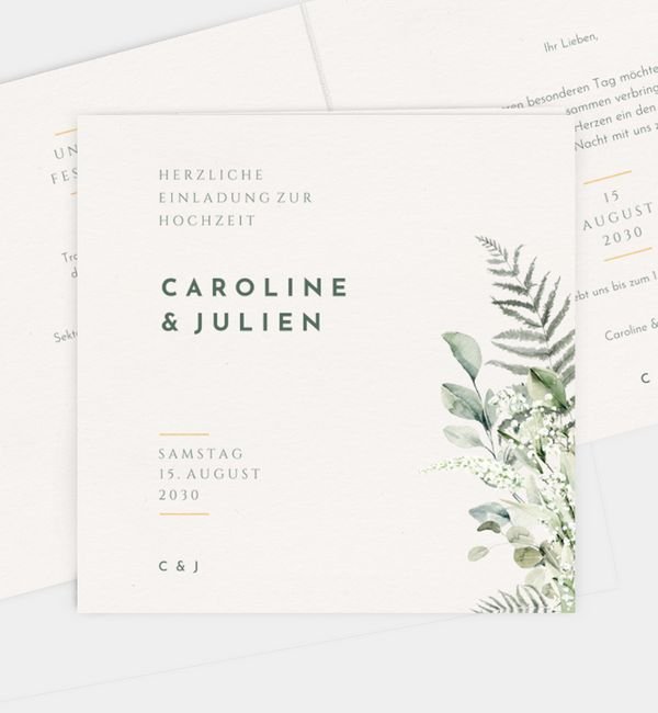 Klappkarte quadratisch