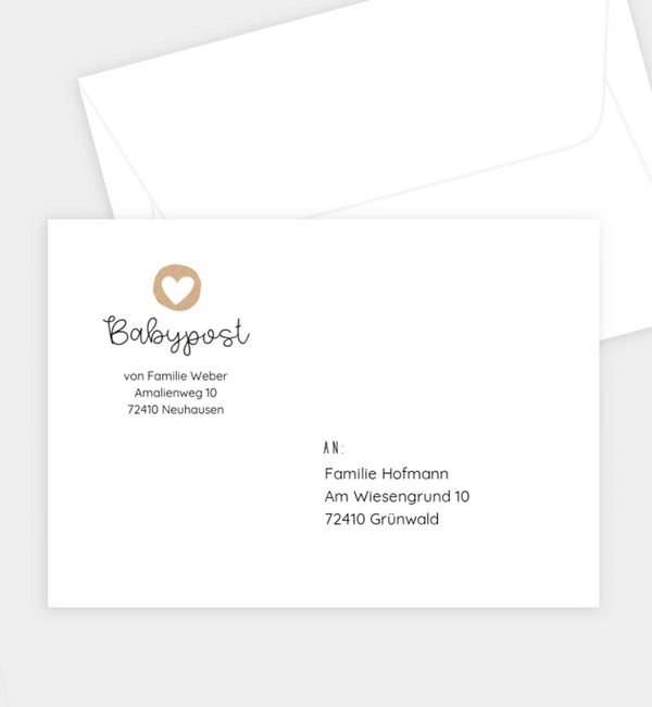 Briefumschlag gerade