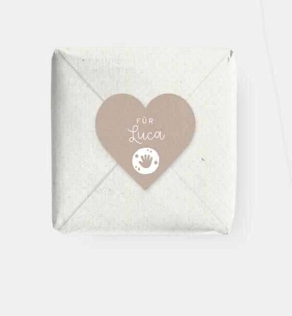 Geschenkaufkleber Herz