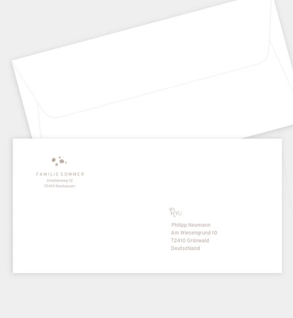 Briefumschlag gerade