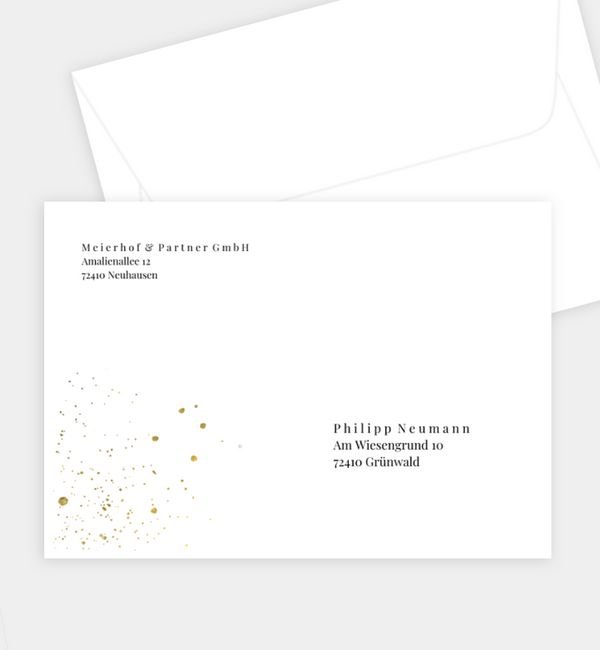 Briefumschlag gerade