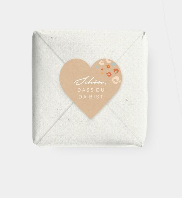 Geschenkaufkleber Herz