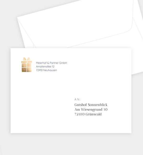 Briefumschlag gerade