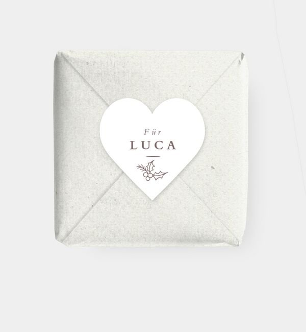 Geschenkaufkleber Herz