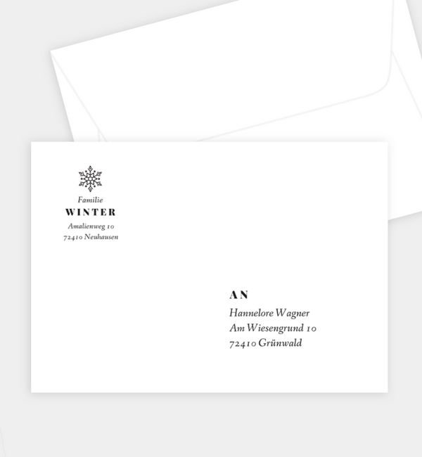 Briefumschlag gerade