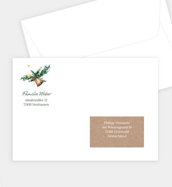 Briefumschlag gerade