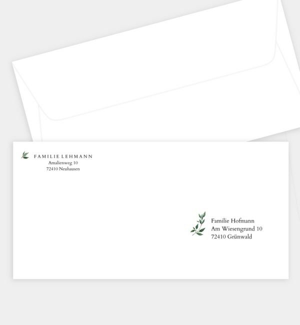 Briefumschlag gerade