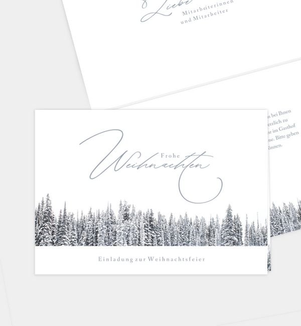 Klappkarte quer, Faltung horizontal