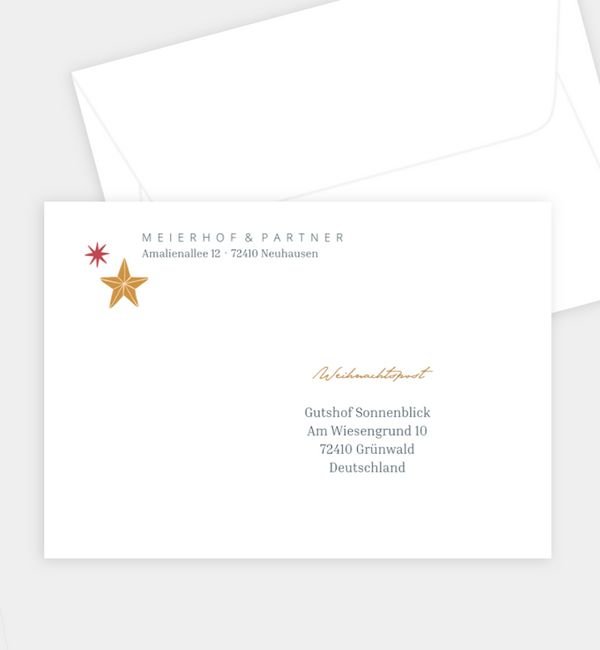 Briefumschlag gerade