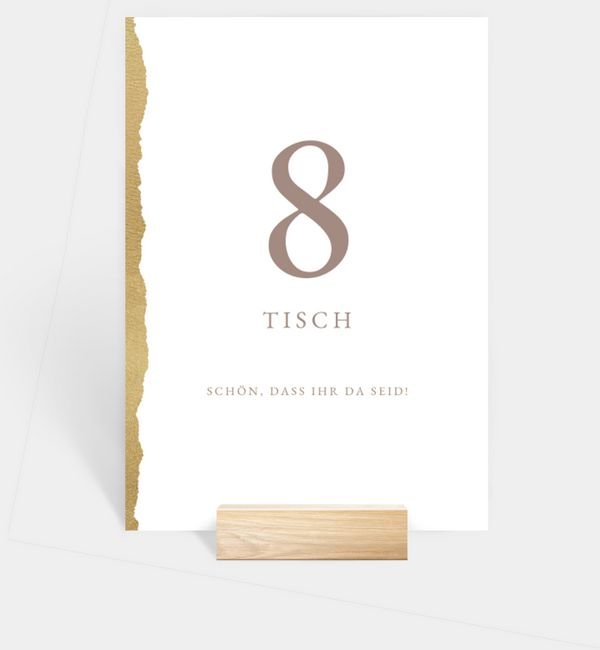 Tischnummern-Karte hoch