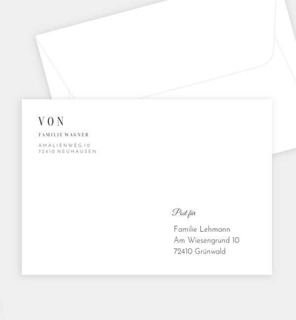 Briefumschlag gerade