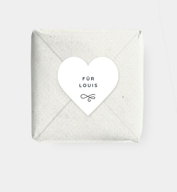Geschenkaufkleber Herz